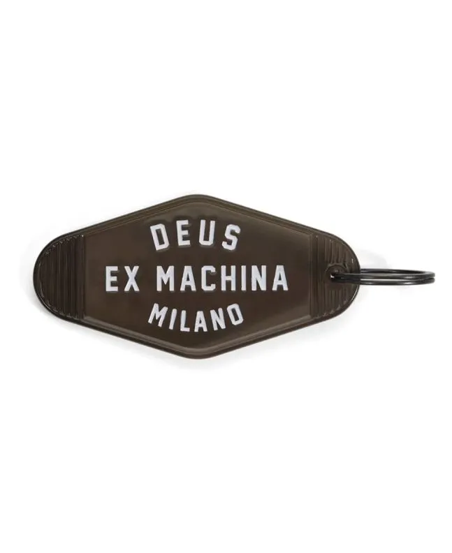Llavero de plástico Deus Ex Machina Milano Key Tag Negro