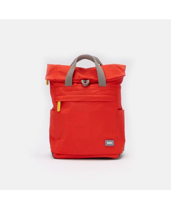 Mochila Pequeña impermeable Roka London Camden Neon Red