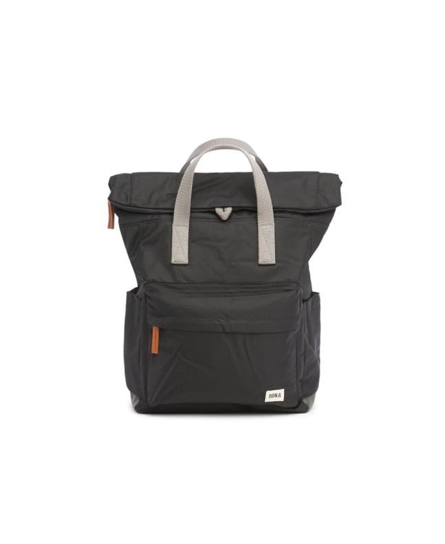 Mochila mediana ecológica e impermeable Roka Canfield B Sustainable negra Unisex