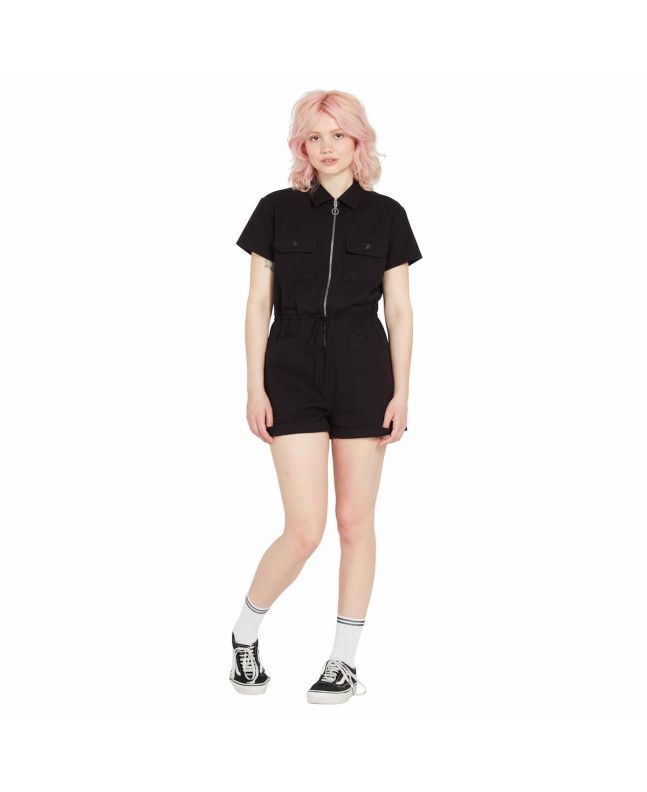 Mujer con Mono corto Volcom Wheelfrite Negro 