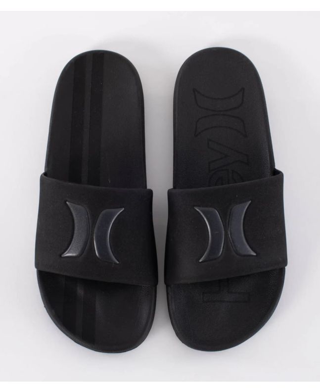 Chanclas Hurley Magu Slide negras para hombre