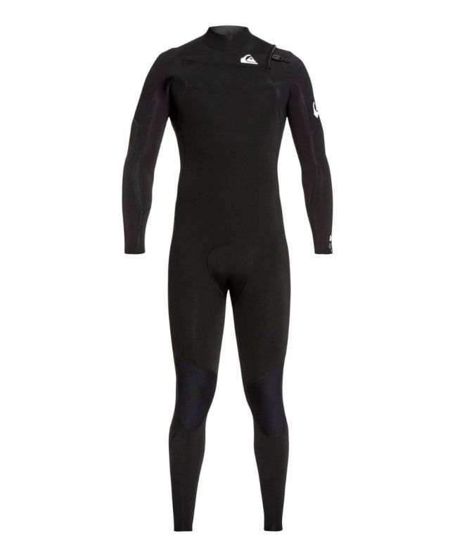 Neopreno GBS Cremallera Pecho Quiksilver 5/4/3mm Syncro Negro para hombre Frontal