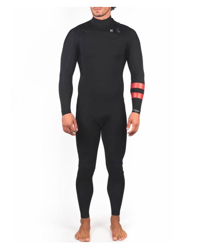 Neopreno con cremallera en el pecho Hurley Advantage 4/3 mm Fullsuit negro para hombre 