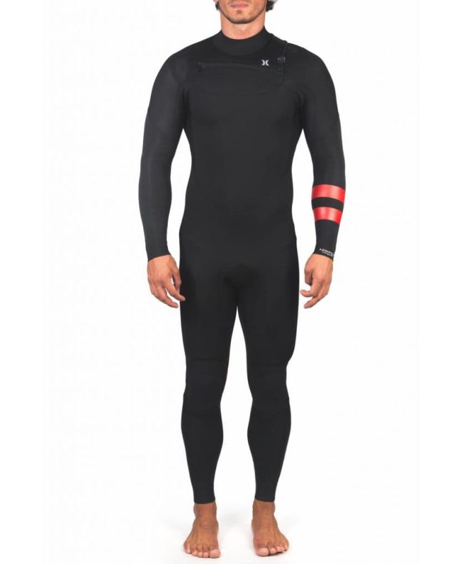 Traje de neopreno con cremallera en el pecho Hurley Advantage Plus 3/2mm negro para hombre