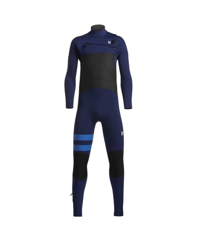 Traje de surf con cremallera en el pecho Hurley Advantage Plus 4/3 azul marino para chico