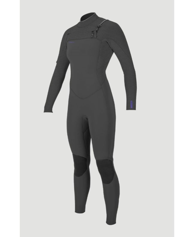 Traje de surf con cremallera en el pecho O'Neill Hyperfreak 4/3 Plus azul para mujer 