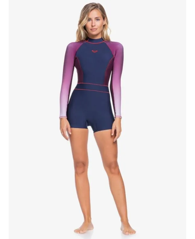 Traje de Surf de Primavera con manga corta y cremallera en la espalda Roxy 1.5mm Rise Collection azul marino para Mujer
