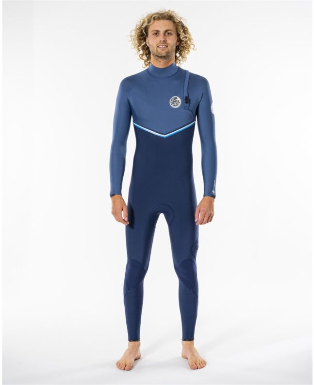 Traje de Neopreno Rip Curl Flashbomb 4/3 Zip Free azul marino para hombre