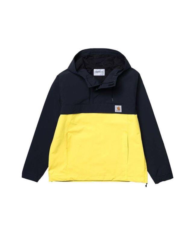 Chaqueta con capucha Carhartt Wip Nimbus Pullover Summer en azul marino y amarillo para hombre