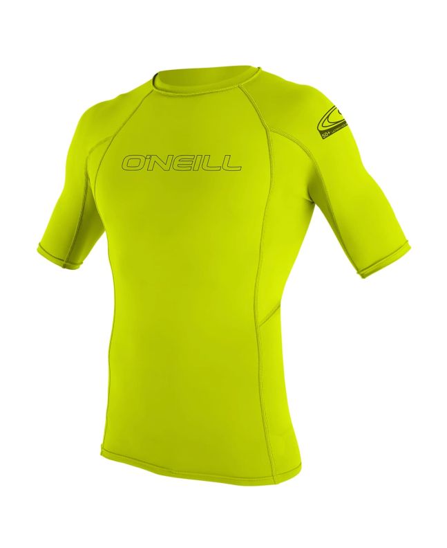 Licra de protección solar UPF 50 O'Neill Youth Basic Skins SS Rash Guard Verde lima para niño/a 4-16 años