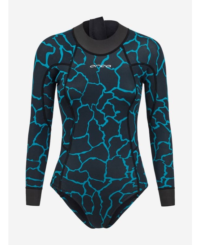 ORCA Mantra Swimskin LS para mujer mujer neopreno freedive Blue Print