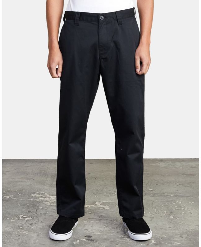 Hombre con pantalón de corte relajado RVCA Americana Chino negro