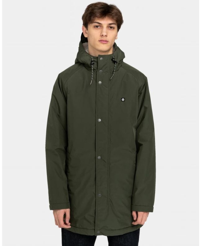 Hombre con Parka resistente al agua con forro acolchado sherpa Element Field 2.0 Verde