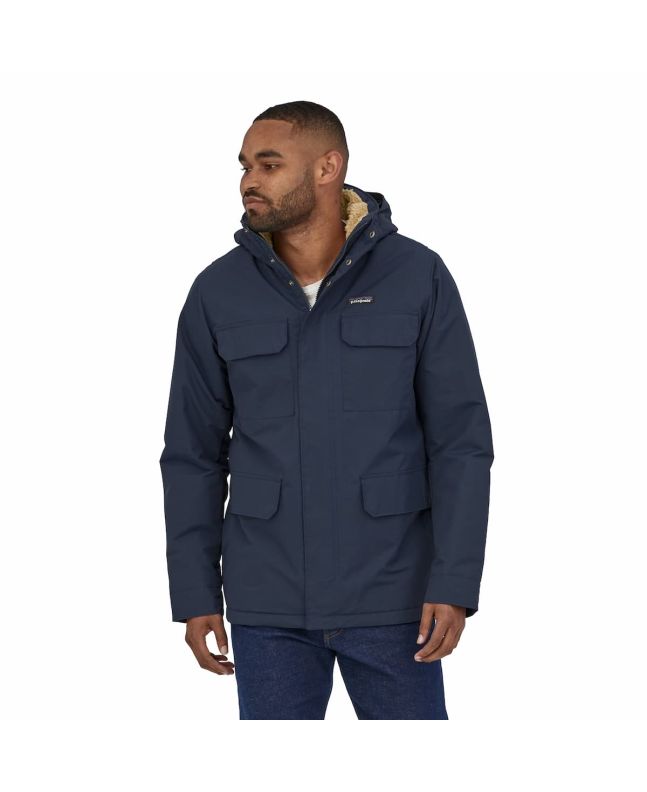 Hombre con Parka Patagonia Isthmus Azul Marino 