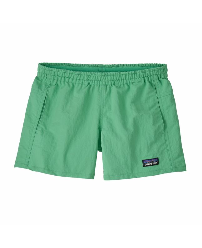 Bañador Patagonia Baggies Shorts 4'' verde aloe para niño, sin forro, con cintura elástica y bolsillos de drenaje