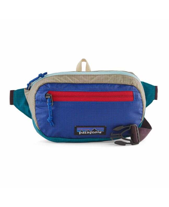 Riñonera Patagonia Ultralight Black Hole Mini Hip Pack 1L Patchwork Belay Blue Unisex