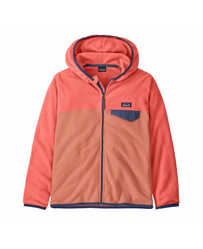 Forro polar con capucha Patagonia Kids Micro D Snap-T Jacket Rosa para niño/a 6-16 años