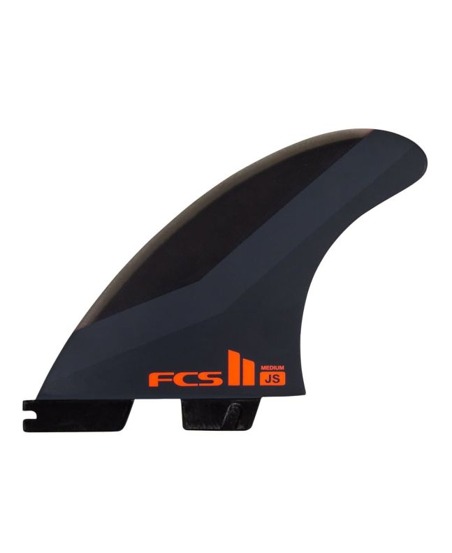 Quillas para tabla de Surf FCS II Jason Stevenson Performance Core Charcoal Red Tri-Quad Fins Talla L