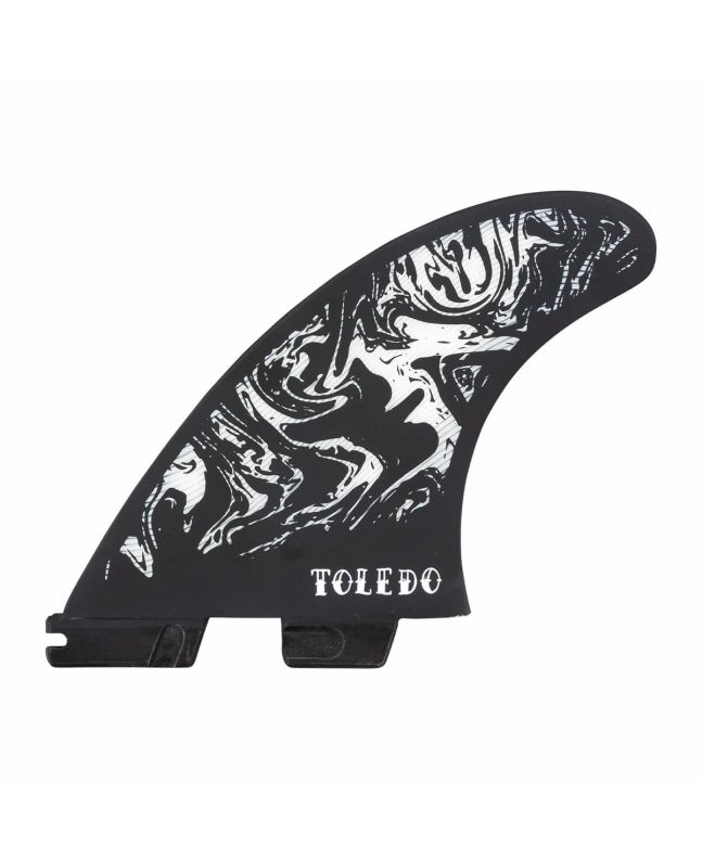Quillas para tabla de surf FCS II Filipe Toledo Performance Core Tri-Fins Negro-Blanco Talla M