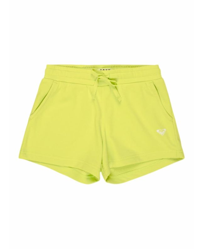 Pantalón corto de felpa Roxy Surf Feeling Terry verde para niña