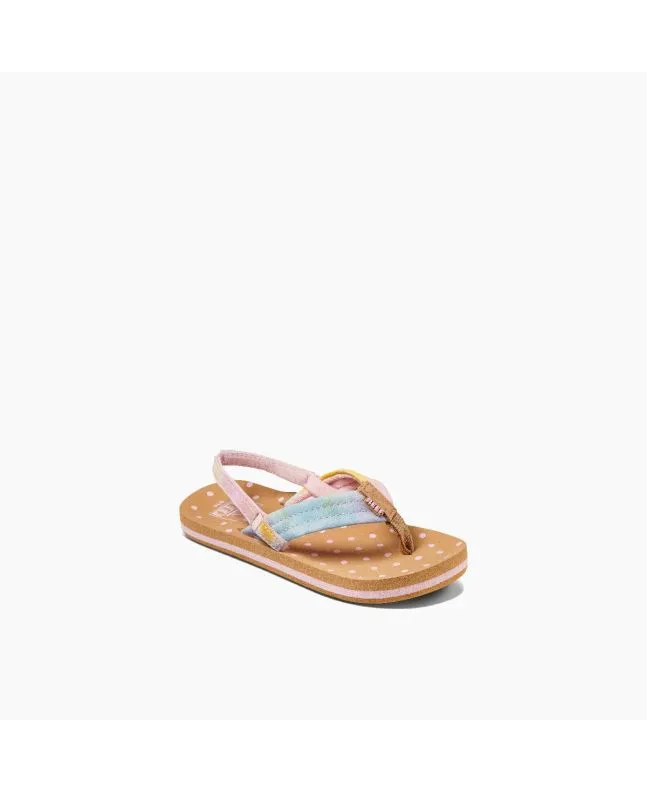 Sandalias Reef Little Ahi Watercolor marrones para niña
