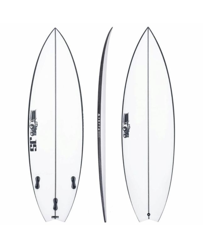 Tabla de Surf Shortboard JS Industries Monsta Box 5'10" 29,4 Litros Blanca FCS II Swallow Tail