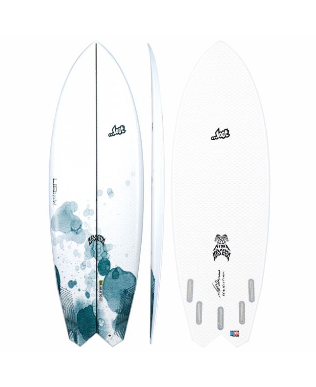 Tabla de Surf Shortboard Lib-Tech Lost Hydra 5'9" 39,5 Litros blanca y azul
