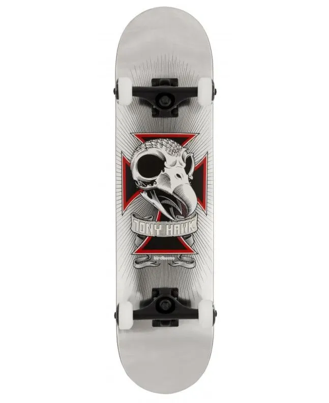 Skate Completo Birdhouse Stage 3 Hawk Skull 2 Chrome 7.75" gris 