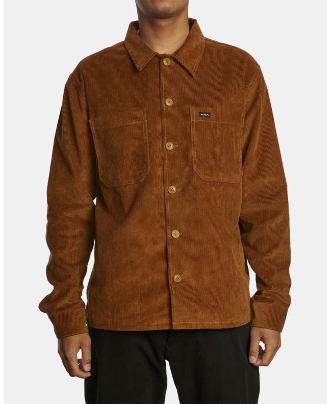 Hombre con sobrecamisa de pana RVCA Americana Corduroy Camel