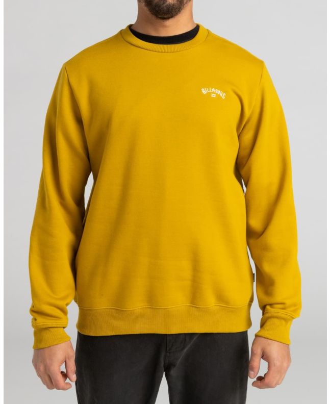 Hombre con Sudadera Billabong Arch Crew Amarilla