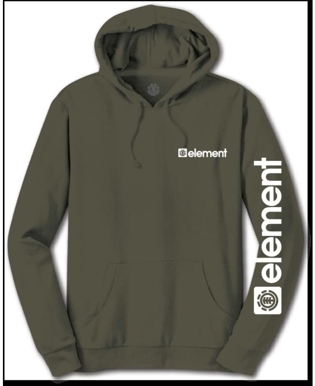 Sudadera con capucha y cremallera Element Brand Joint verde oscuro para hombre