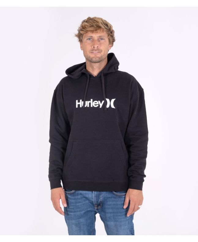 Hombre con sudadera con capucha Hurley One and Only Solid Core negra