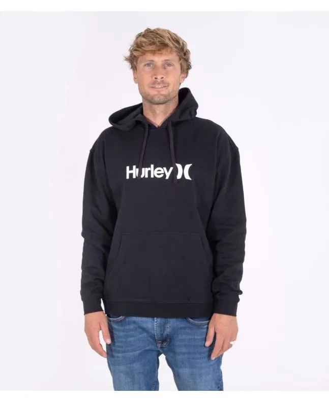 Hombre con sudadera con capucha Hurley One and Only Solid Core negra