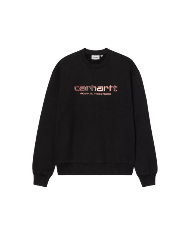 Sudadera Carhartt WIP Solar Chrome negra para hombre