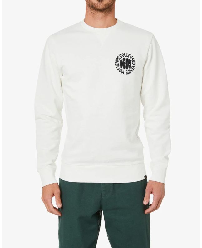 Hombre con Sudadera Deus Ex Machina Venice Surf blanca