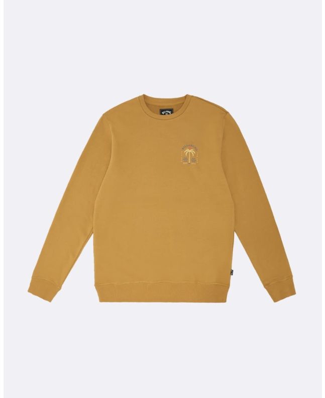 Sudadera polar de cuello redondo Billabong Shooner marrón para hombre