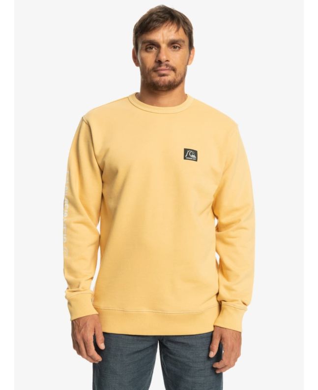 Hombre con sudadera ecológica Quiksilver The Original Amarilla