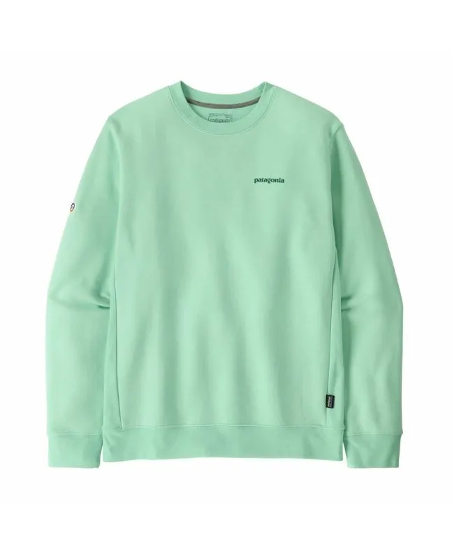 Sudadera Patagonia Fitz Roy Icon Uprisal color verde lavado Unisex