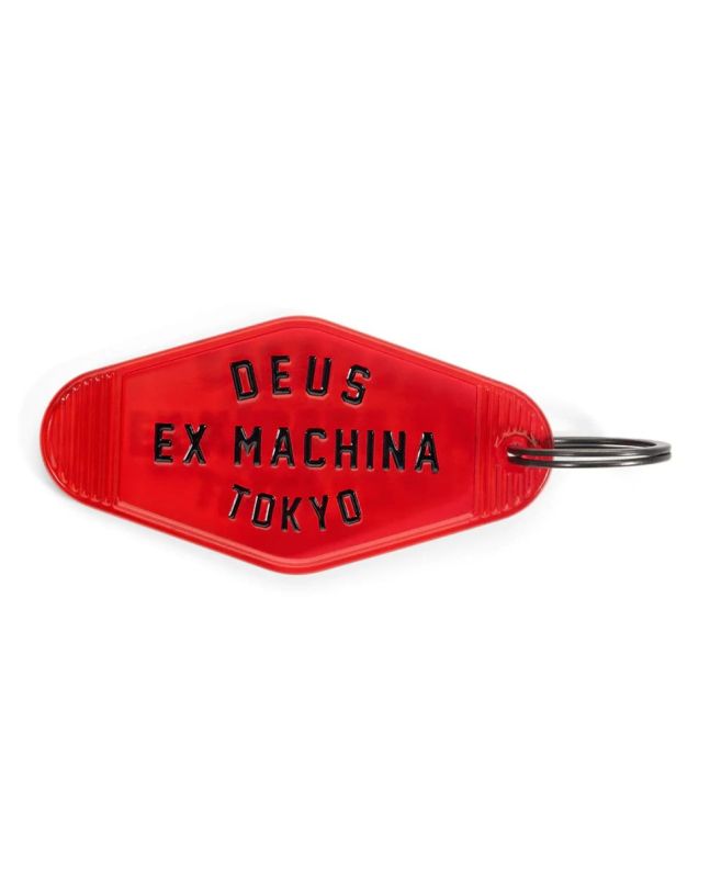 Llavero de plástico Deus Ex Machina Tokyo Key Tag Rojo Lava
