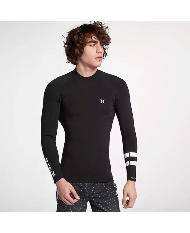 Hombre con top de neopreno Hurley Advantage Plus 1/1mm negro