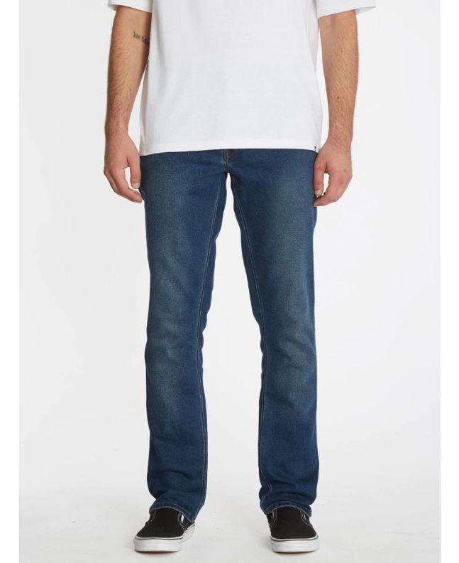 Hombre con Pantalón Vaquero Volcom Vorta Denim Retro Azul