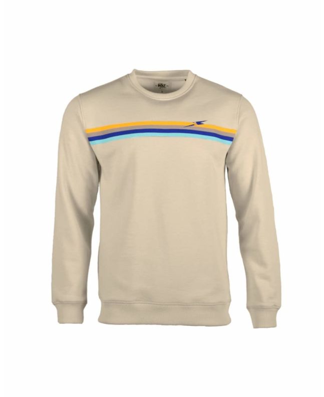 Sudadera Lightning Bolt Vintage Stripe Beige para hombre