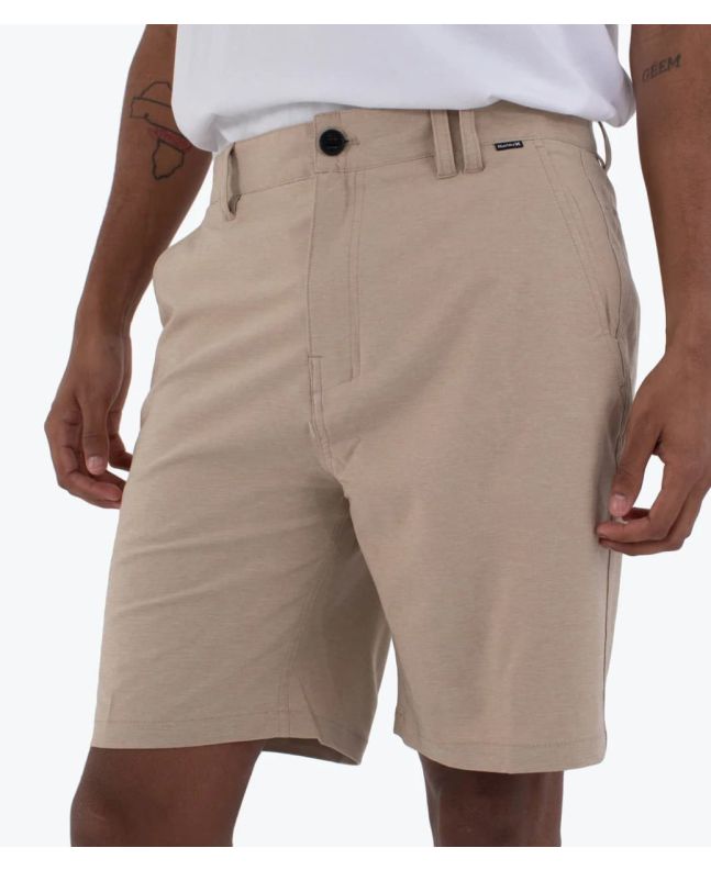Bermudas sumergibles Hurley Phantom Heather 20in Walkshort color caqui para hombre