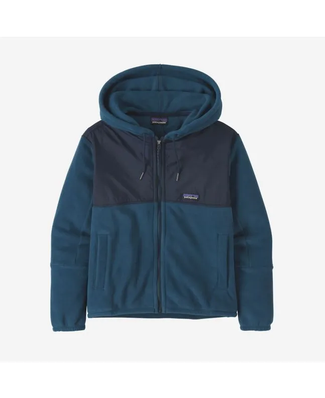 Chaqueta polar con capucha Patagonia W's Microdini Fleece Hoody azul para mujer 