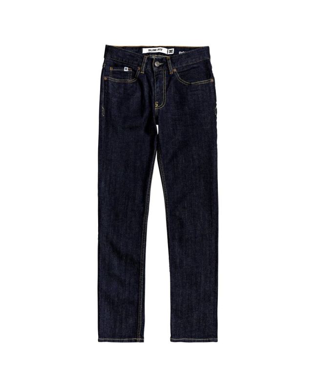 Vaquero de Corte Ajustado para Chicos DC Shoes Worker Indigo Rinse (8-16 años) frontal