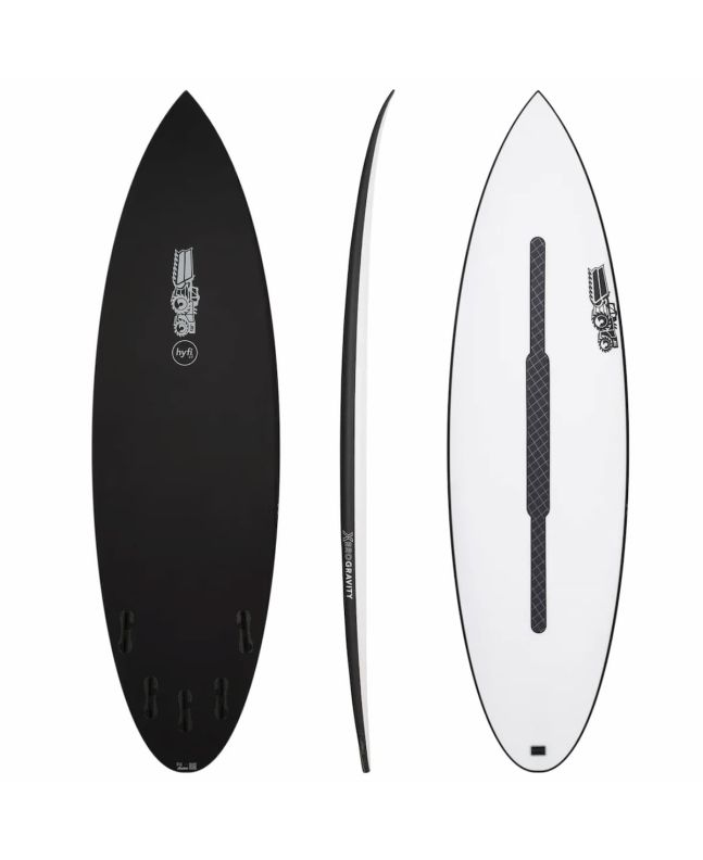 Tabla de Surf JS Industries Xero Gravity HYFI 3.0 5'10'' 29.5L FCS II 5fin Round Tail Blanco-Negro