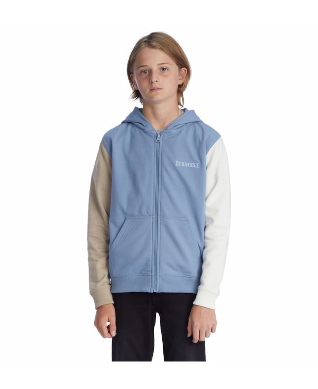 Niño con Sudadera de capucha y cremallera DC Shoes Riot 2 Boy Azul 