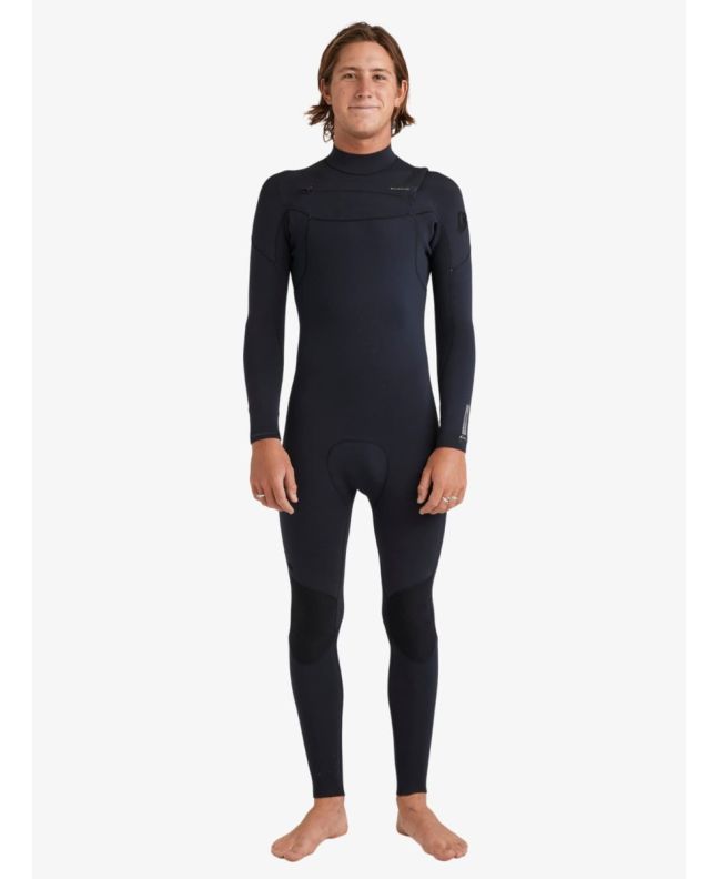 Hombre con traje de surf con cremallera en el pecho Quiksilver Everyday Sessions 5/4/3mm negro