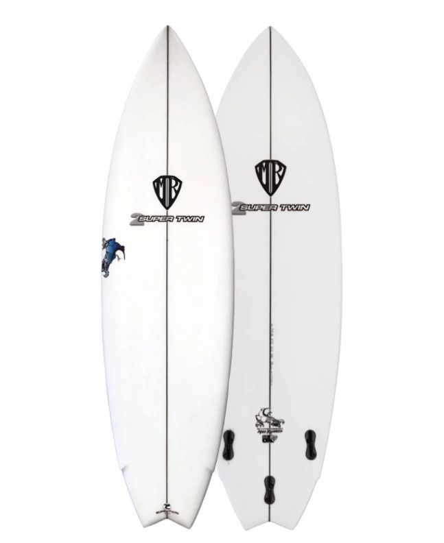 Tabla de Surf Shortboard Mark Richards Super Twin 5'10 con sistema de quillas FCS II 29.7L