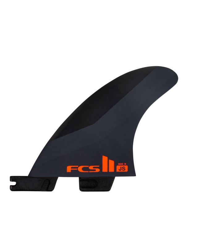 Quillas para tabla de surf FCS II JS PC Talla M Charcoal/Red Tri-Quad Fins